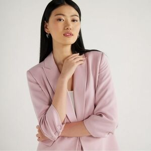 Scoop Women's Ultimate Crepe Scrunch Sleeve Blazer Size 20 XXL Pink
